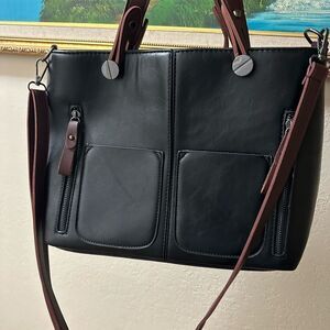 Love and Freedom Leather Purse with Wallet
